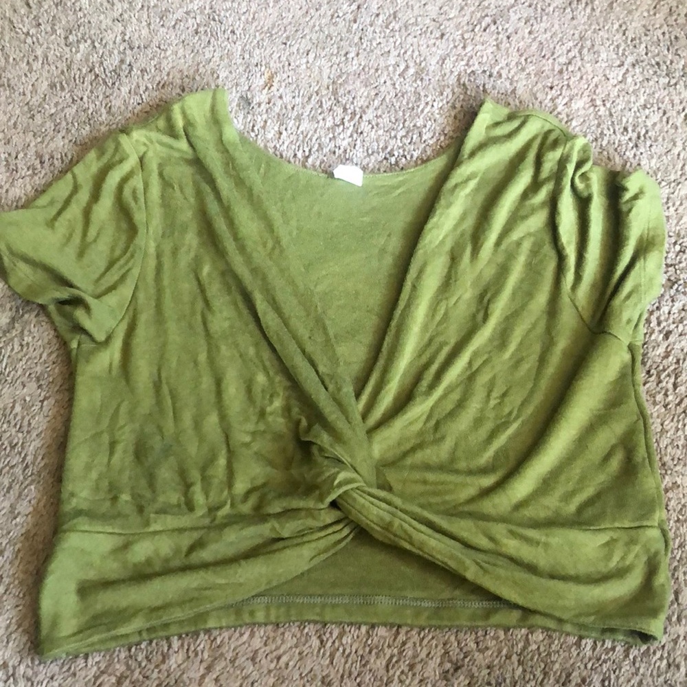 Cropped so low cleavage shirt